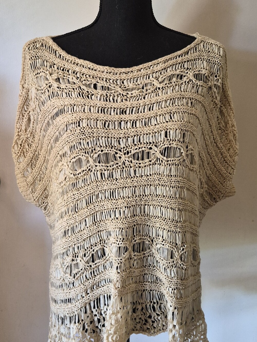 Mystree open-stitch crochet top